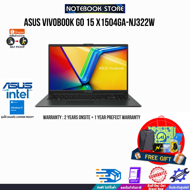 ASUS VIVOBOOK GO 15 X1504GA-NJ322W/i3-N305/ประกัน2YearsOnsite+อุบัติเหตุ1Year/BY NOTEBOOK STORE