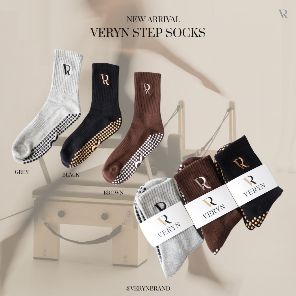 VERYN "Poise Step Sock" ถุงเท้า Pilates และออกกำลังกาย
