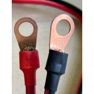 สายดำแดงคู่หางปลาหัว-ท้ายLaserเบอร์6(AWG10)และเบอร์4(AWG12)ตัวเลือกยาว50cm/1.5m/3m