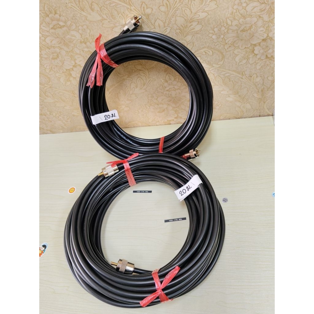 สาย5DFB/TSLสายสัญญาณพร้อมขั้วPL259+PL259