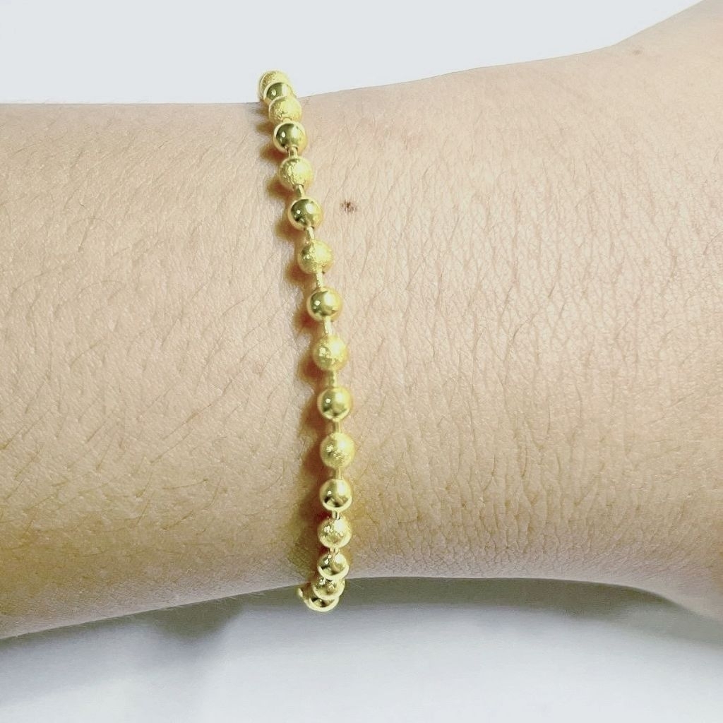 J169ข้อมือทองกลมทรายสลับเงาหนัก1สลึง2สลึง งานตันแน่นทองหุ้มสวยเหมือนจริงคุณภาพเกรดพรีเมียมเคลือบหนาพิเศษ