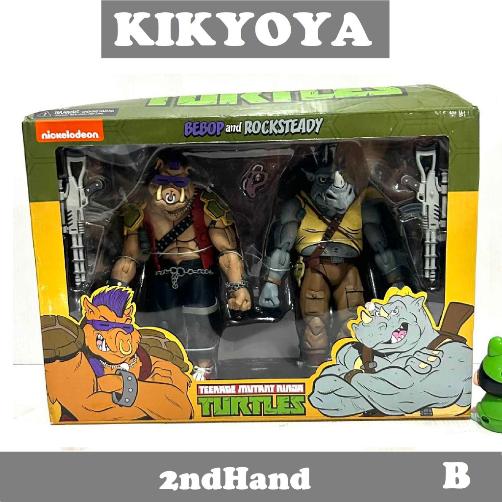 มือสอง กล่องไม่สวย TMNT 2PK Rocksteady & BeBop 7-inch [NECA] JP