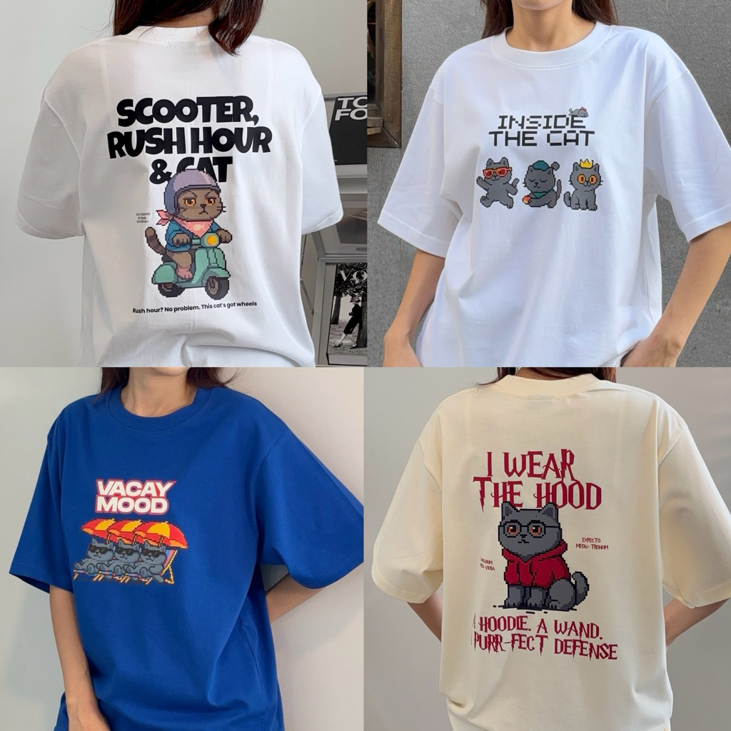 myyoungs - CAT.EXE เสื้อยืดโอเวอร์ไซส์
