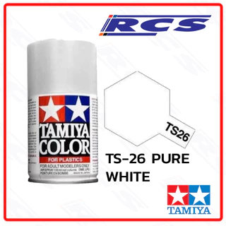TAMIYA 85026 TS-26 PURE WHITE (GLOSS) สีสเปรย์ทามิย่า พ่นโมเดล