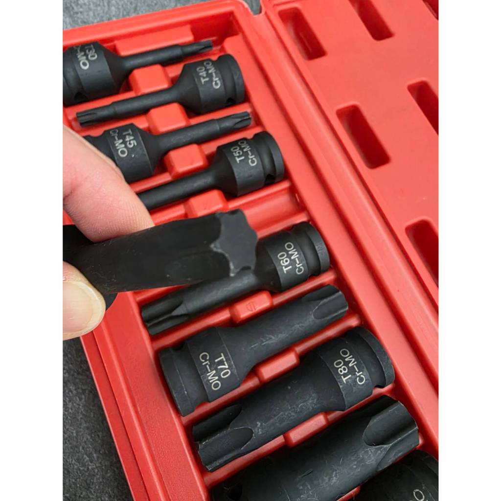 NASHI ชุดบล็อกเดือยโผล่ 4 หุน หัวท็อก TORX 10 ตัว/ชุด NS-001T ส่งเร็ว ภายใน 48ชม