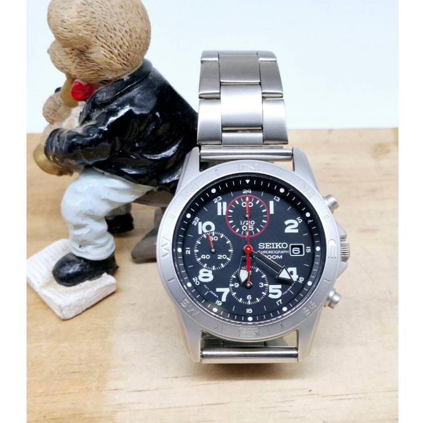 นาฬิกาวินเทจ มือสองของแท้....Vintage Seiko Chronograph Titanium