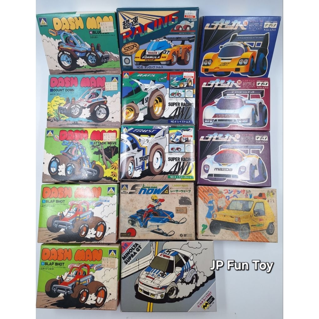 AOSHIMA Plastic Model Chibicar series, Dash man, Super Racing 4WD งานประกอบ รถจิ๋ว มีระบบลาน