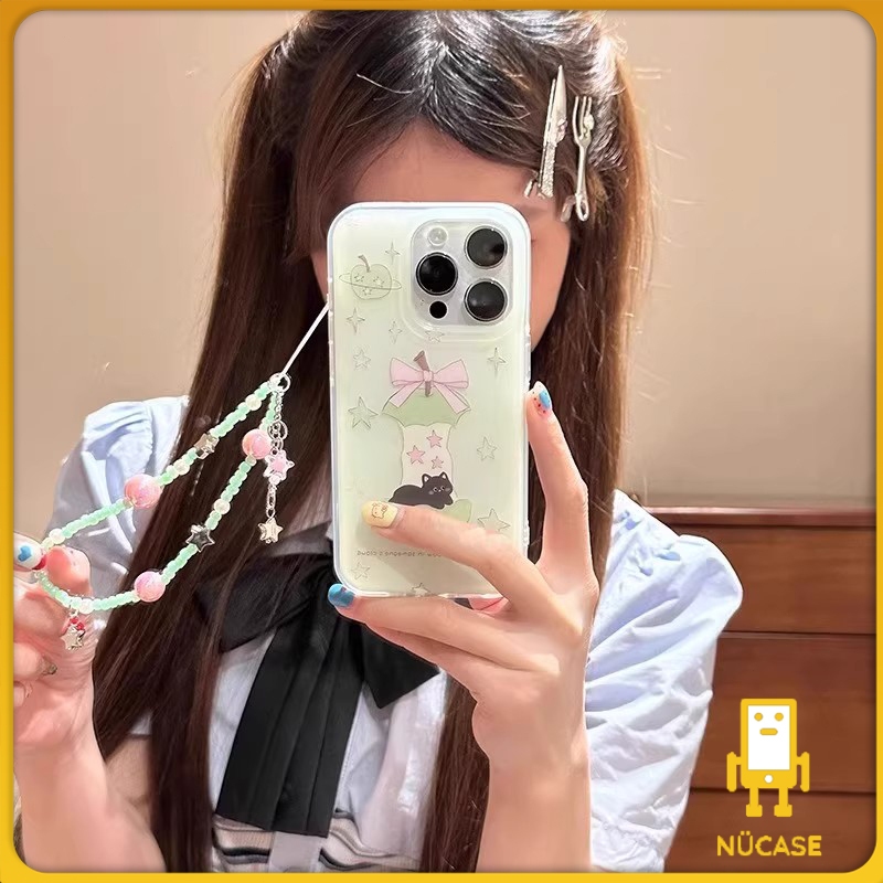 น้ำหอมปรับอากาศฤดูร้อนเขียวแอปเปิ้ลแมว  iPhone 7Plus 11 16 13 15 14 12 Pro Max XR 15 16 8 7 14 Plus 