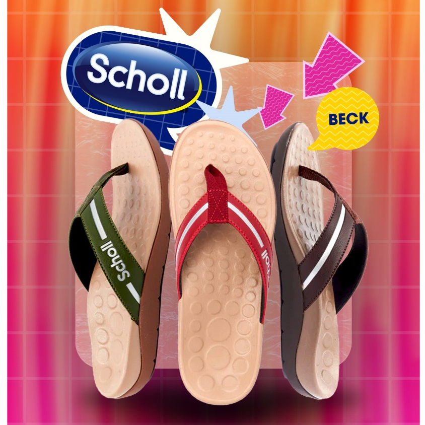 Scholl รองเท้าสกอลล์-ไบโอ Biom Scholl Biom Beck รองเท้าแตะ หนีบ คีบ รองเท้าสุขภาพผู้หญิง-ผู้ชาย