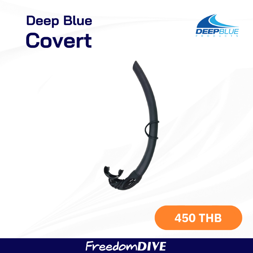 <มีโค้ดส่วนลด> Deepblue Freediving Snorkel Covert Silicone Black ท่อหายใจ ซิลิโคน ท่อดำน้ำฟรีไดฟ์