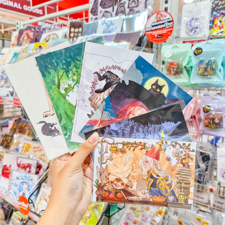 ✨มีลายใหม่นะ!✨Postcard โปสการ์ด รวมลายแม่มดแมว ตำนานสุดลึกลับ🪄 โปสการ์ดสวยเลอค่า รายละเอียดเลิศ [Prema-Ja]