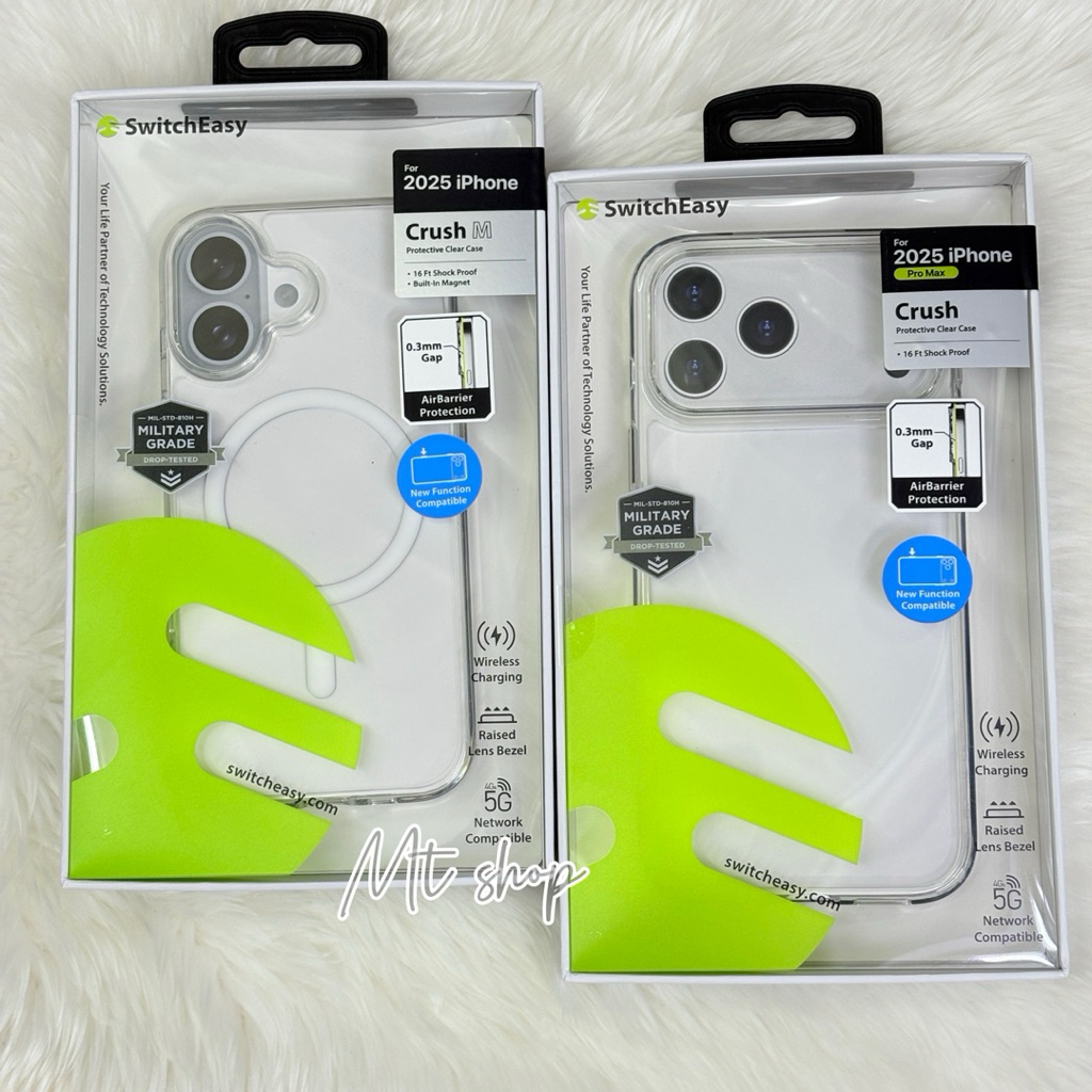 SwitchEasy Crush เคสไอโฟนใส เคสกันกระแทก 1.2 เมตร ของแท้💯%  i17 17Air 17pro 17promax 16 16plus 16pro 16promax 14pro