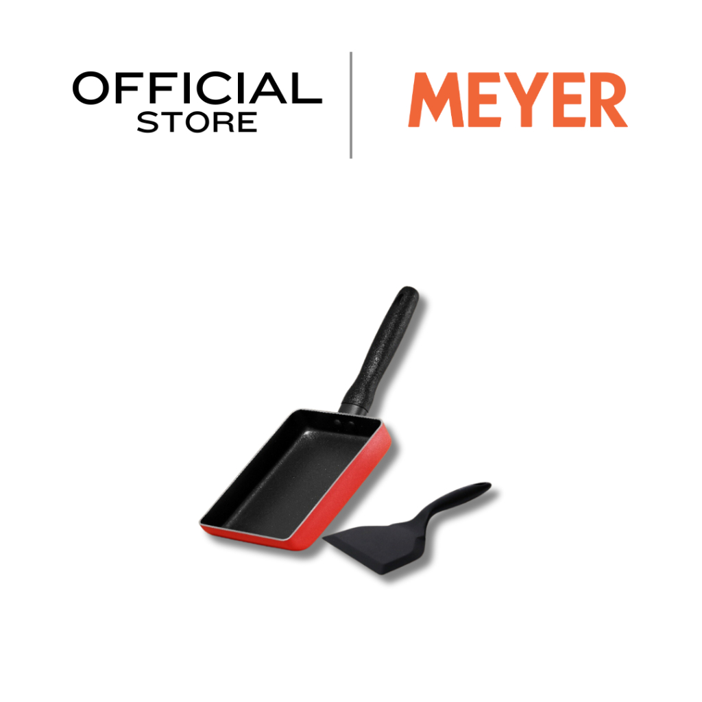 MEYER Bauhaus Induction กระทะไข่ม้วนพร้อมตะหลิวซิลิโคน ขนาด 18 ซม. Egg Roll Pan (11258-CE12)