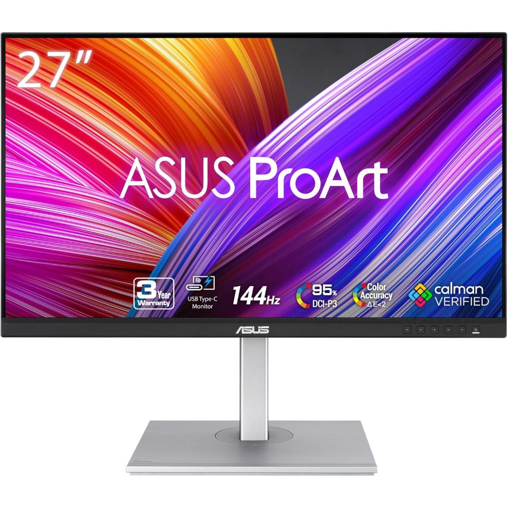 ASUS ProArt Display 27” 1440P Professional Monitor (PA278CGV) - IPS, QHD (2560 x 1440), 144Hz, 95% D