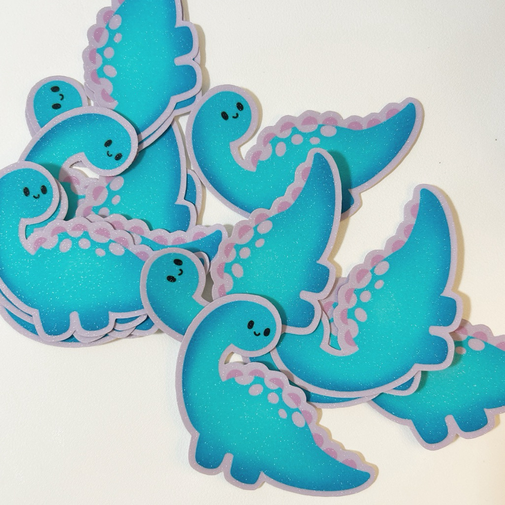 Jumbo sticker Dino (Glitter)