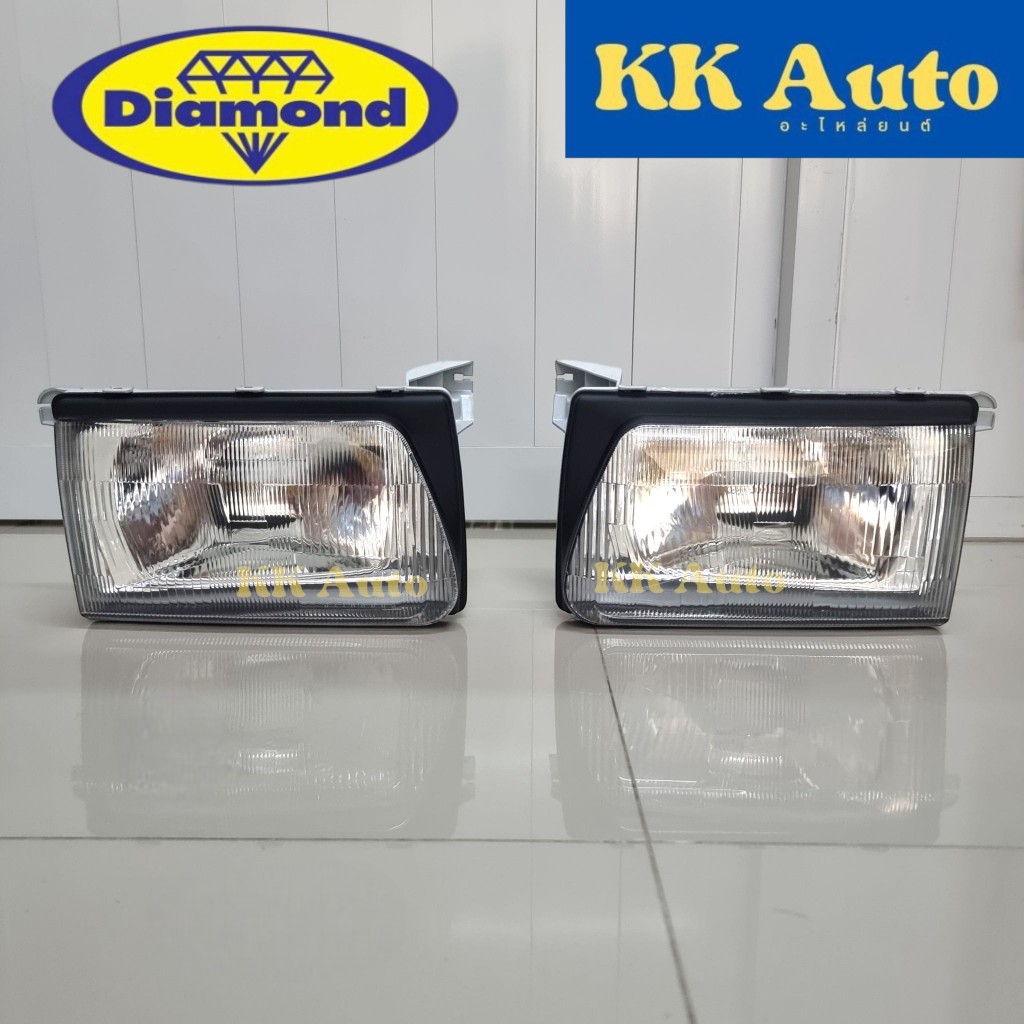ตราเพชร ไฟหน้าอีซูซุ Isuzu TFR ปี1995-1996 ไฟหน้ามังกรทอง ไฟหน้าทีเอฟอาร์ โคมไฟหน้า เสื้อไฟหน้า TFR