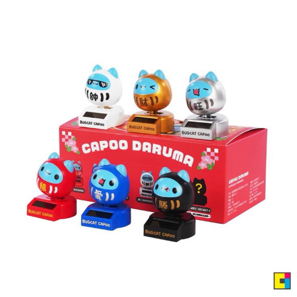 🎊พร้อมส่ง[Bugcat Capoo]🎎Daruma Blessing Solar-Powered