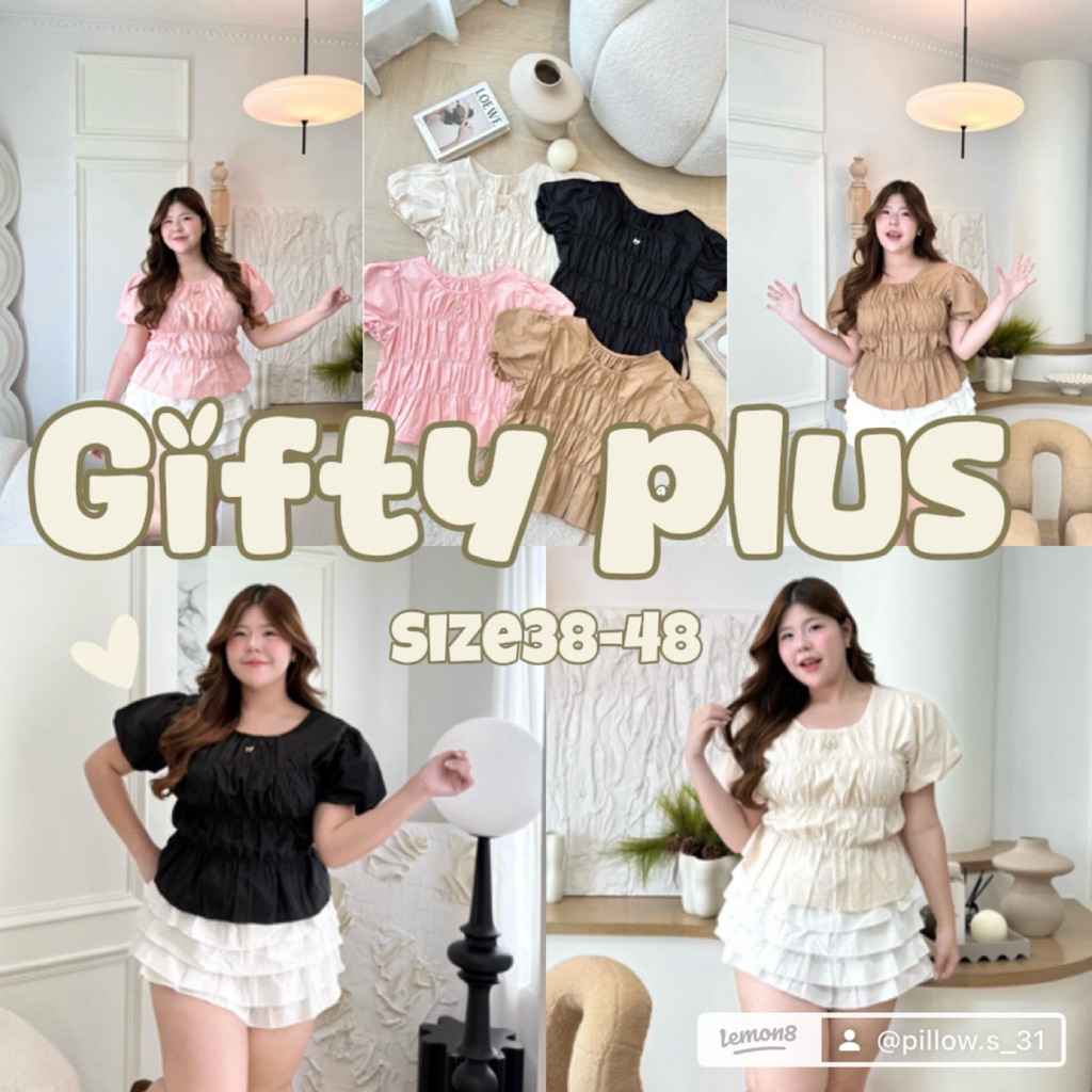 ลดแรงโปรเปิดร้าน เสื้อคอกลมแขนบอลลูน สม็อคตามตัวเบาๆแต่ไม่รัด