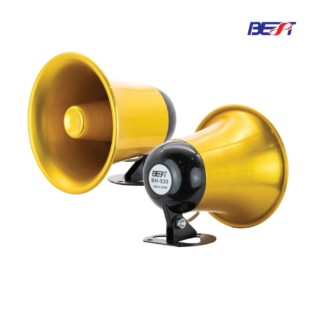 ลำโพงฮอร์นอลูมิเนียม กลม 5 นิ้ว 30W สีทอง BEST BH-530