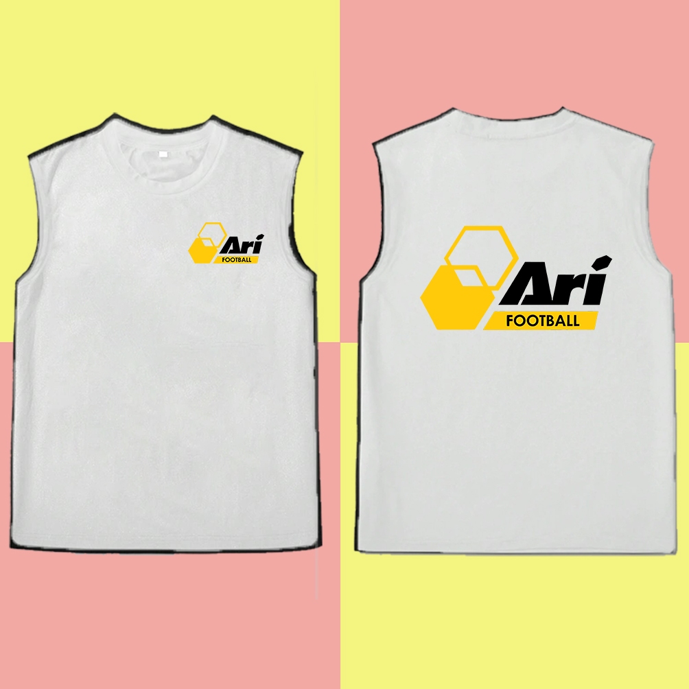 Ari Football Casual Round Neck Neutral Sleeveless T-shirt Ari Football Pattern Printed Adult Cotton 
