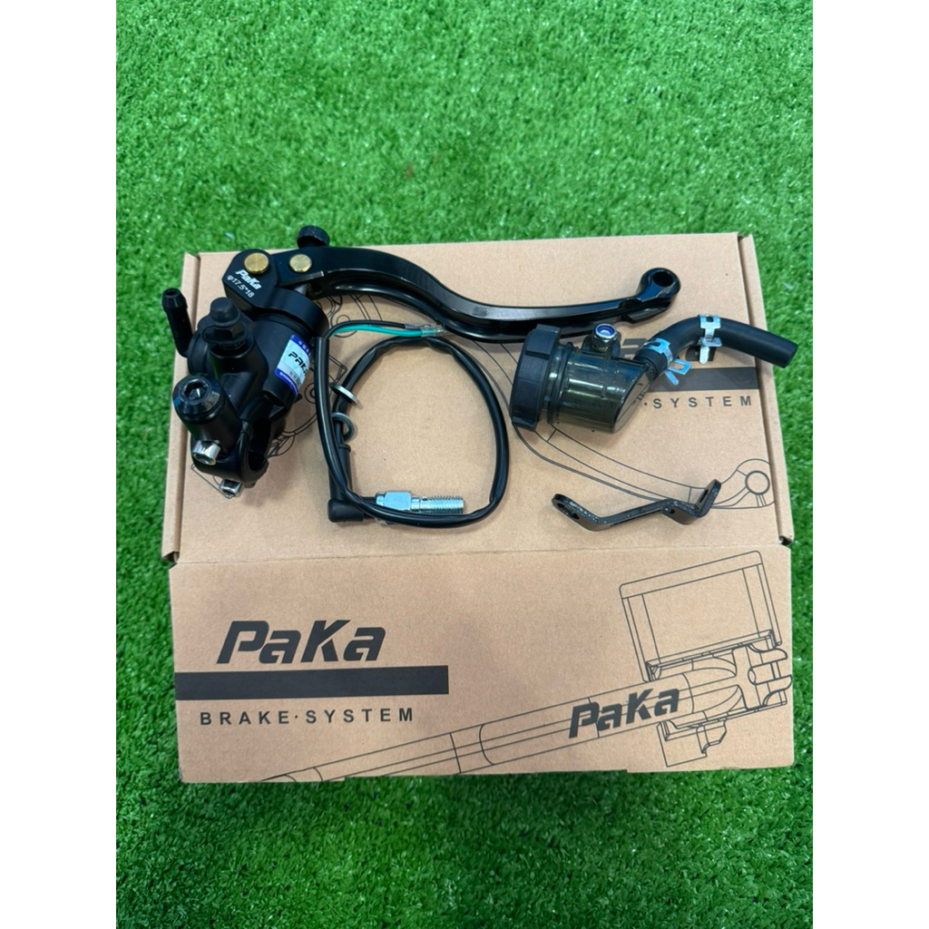 ปั้มบน PAKA ปั้มลอยเบอร์ 17.5 ข้างขวา อุปกรณ์ครบ พร้อมติดตั้ง ทรงโลโก้ขาว ใส่ Wave/Giorno/Lead