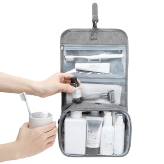 Hanaso กระเป๋าใส่อุปกรณ์อาบน้ำ Toiletry bag ใส่เครื่องสำอาง กันน้ำ แขวน/พับเก็บได้ สำหรับพกพา