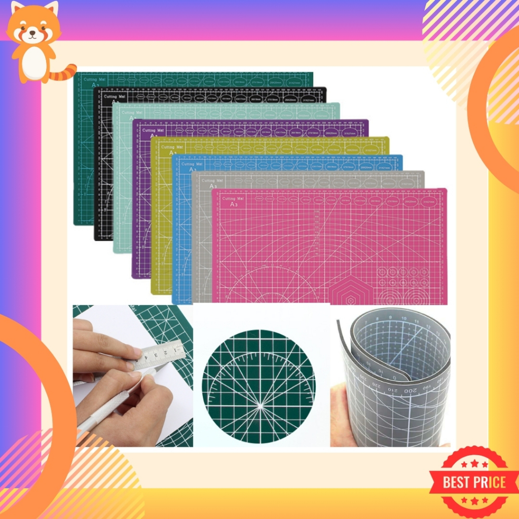 แผ่นรองตัด หนา3mm มีหลายสีให้เลือก แผ่นยางรองตัด A3 A4 A5 ที่รองตัด ยางรองตัดกระดาษ [พร้อมส่ง]