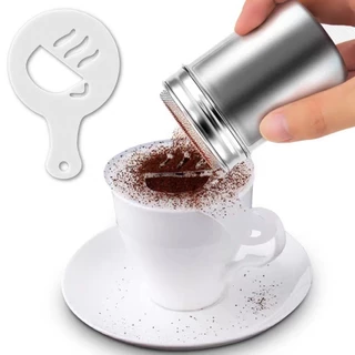 กระปุกโรยผง สแตนเลส304 ขวดโรยผง โกโก้ กาแฟ ช็อคโกแลต ไอซิ่ง อุปกรณ์สําหรับใส่ผงโกโก้ มีฝาปิด 3 ขนาด กระปุกน้ำตาล