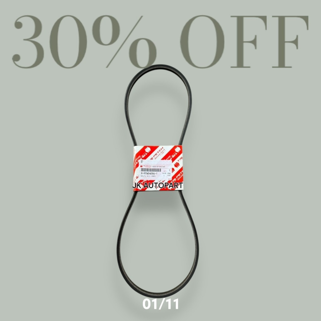 สายพานหน้าเครื่อง สายพานแอร์ A/C 8-97604086-T Isuzu Deca 360 ,GXZ ,FXZ แท้ๆ Isuzu สายพานแอร์ ร่องA47