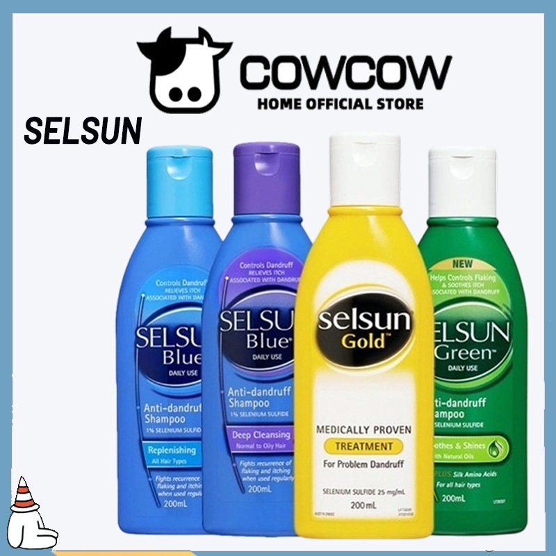 200Ml SELSUN BLUE (ทำความสะอาดอย่างล้ำลึกเติมเต็ม) SELSUN GOLD แชมพูป้องกันรังแค