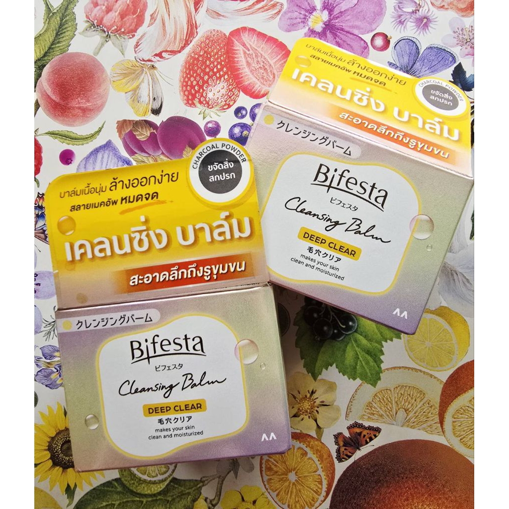Bifesta Cleansing Balm 90g.#Deep Clear คลีนซิ่งบาล์มทำความสะอาดผิวล้ำลึก