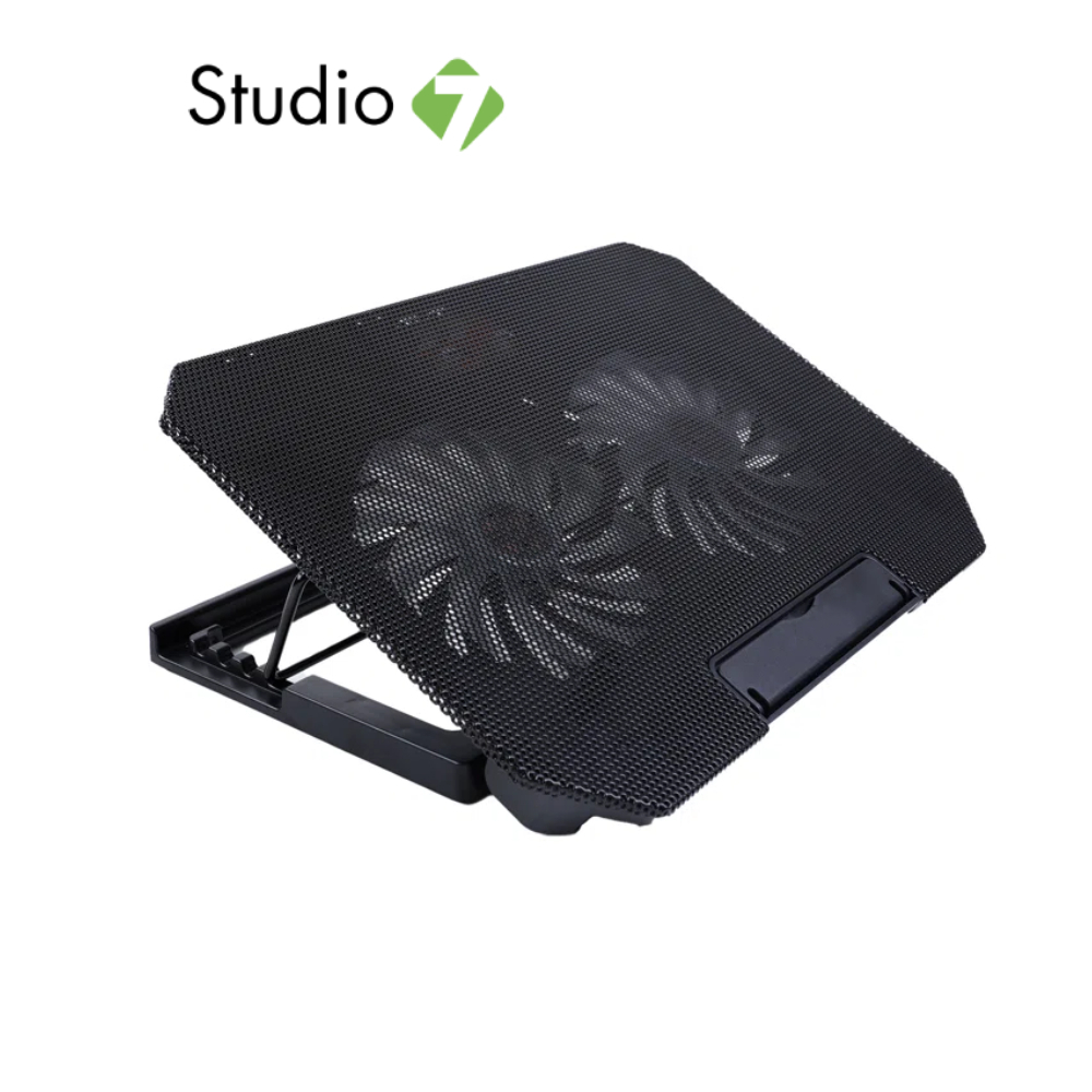 แท่นวางโน๊ตบุ๊ค QPLUS Notebook Cooling Pad LS001 15.6 inch Black by Studio7