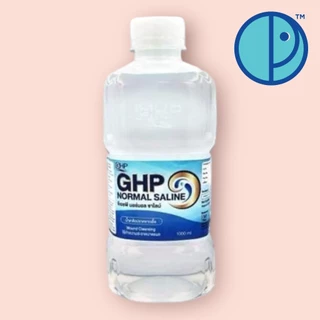 น้ำเกลือ จีเอชพี นอร์มอล ซาไลน์ GHP NORMAL SALINE ขวดดัมเบล (ขนาด 1,000 ml x 10 ขวด)