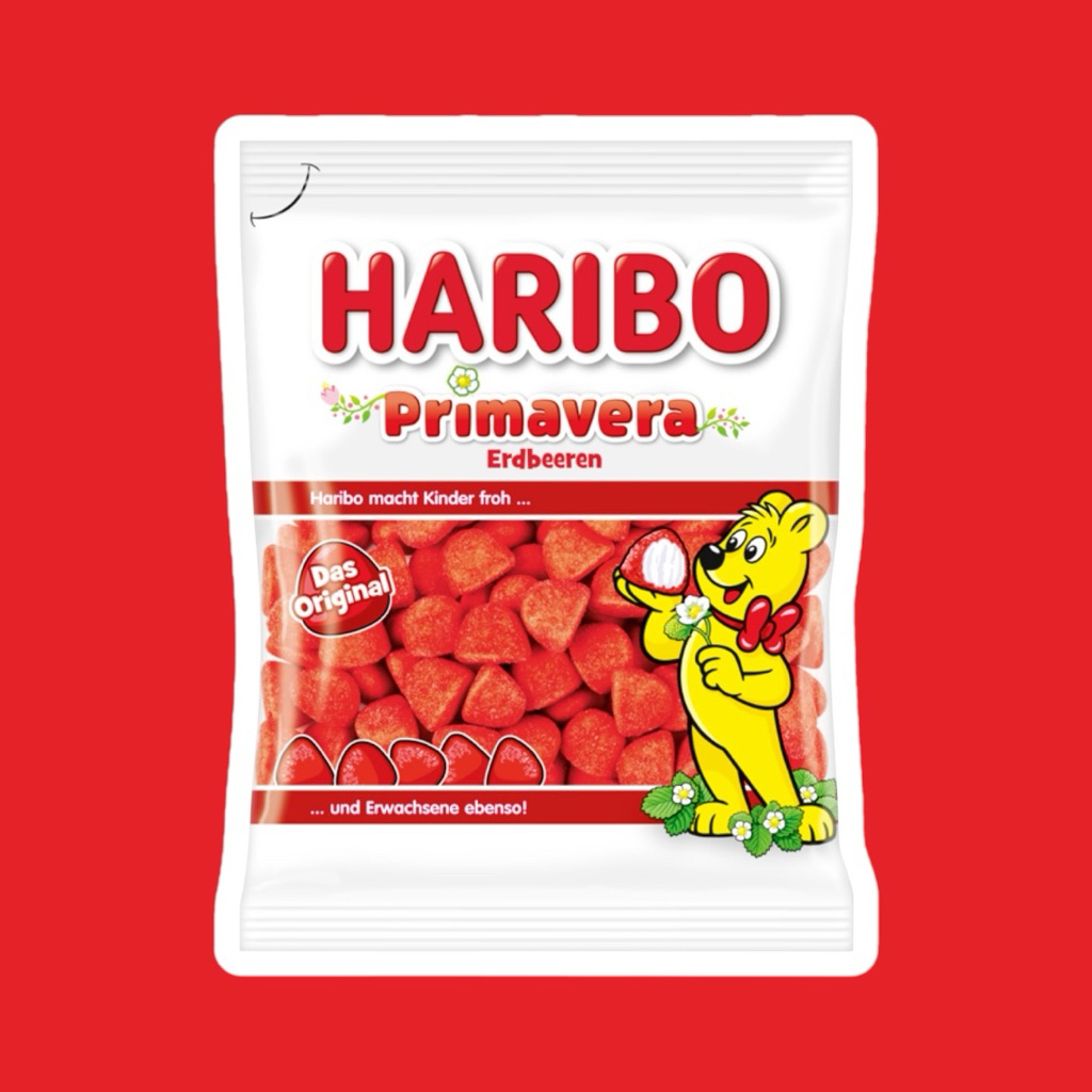 Haribo Primavera Strawberry Flavor 200g - Imported From Germany