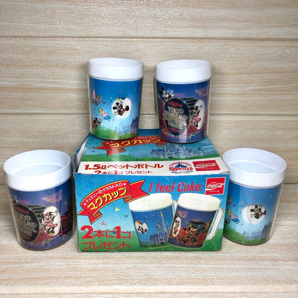 แก้ว Coca-Cola Tokyo Disneyland 1 set 4 ใบ