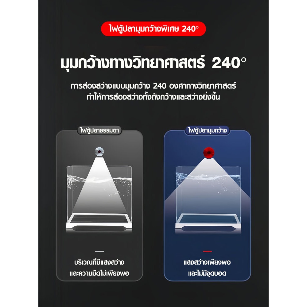 DRAGON LIGHT LED T12 2in1 5แถว (สีแดง น้ำไม่แดง) หลอดไฟสำหรับปลาสวยงามทุกชนิด - รูปที่ 4