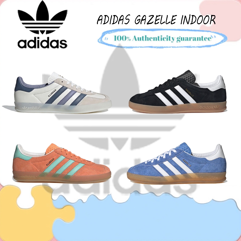 🌈ของแท้100%🌈adidas gazelle Indoor  IG1643/H06259/IH7499/HQ8717รองเท้าผ้าใบแบบหุ้มข้อต่ำ