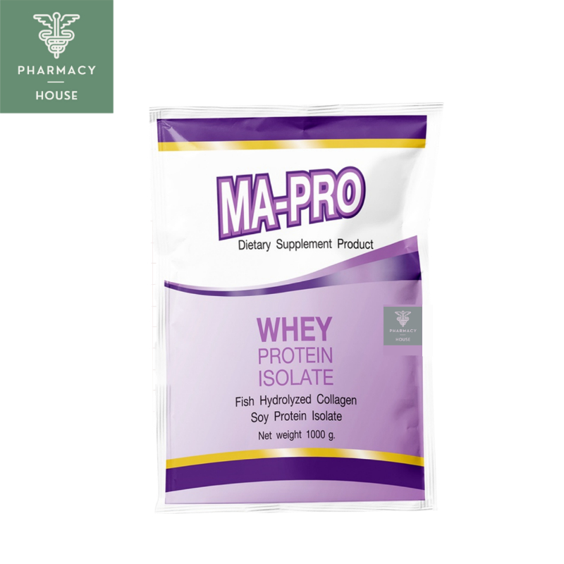 ** หมดอายุ 31/07/2027 ** MAPRO MA-PRO Whey Protein Isolate 1,000 g. มาโปร  *** ชนิดถุง ***
