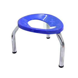 เก้าอี้นั่งถ่าย 3 ขา Commode Chair ไซส์ S สีน้ำเงิน เก้าอี้สุขภัณฑ์ ครอบโถส้วม สุขาคนป่วย เก้าอี้คนแก่ เก้าอี้ครอบโถส้วม
