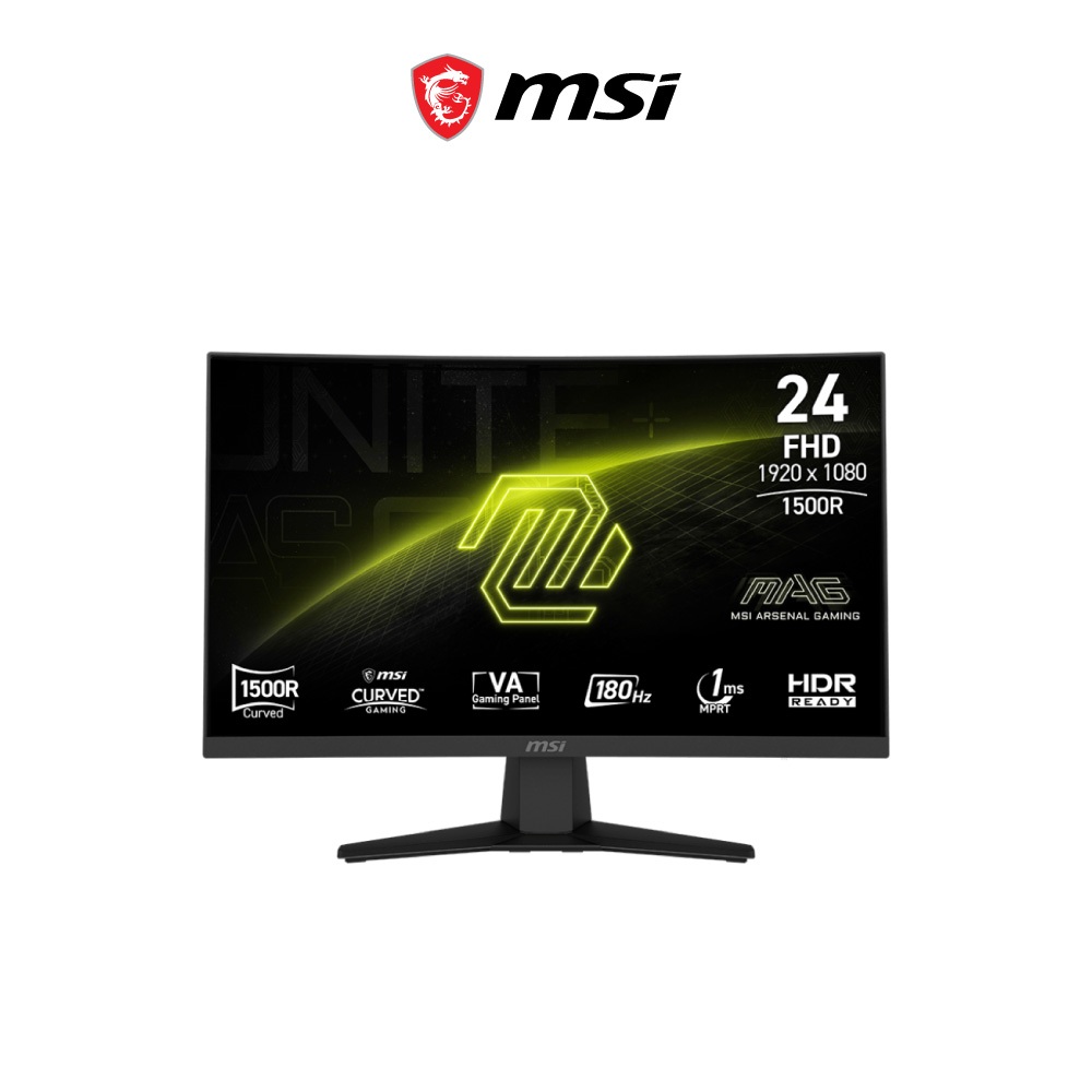 MONITOR (จอมอนิเตอร์) MSI MAG 244C - 23.6 INCH VA FHD 180Hz ADAPTIVE SYNC CURVED