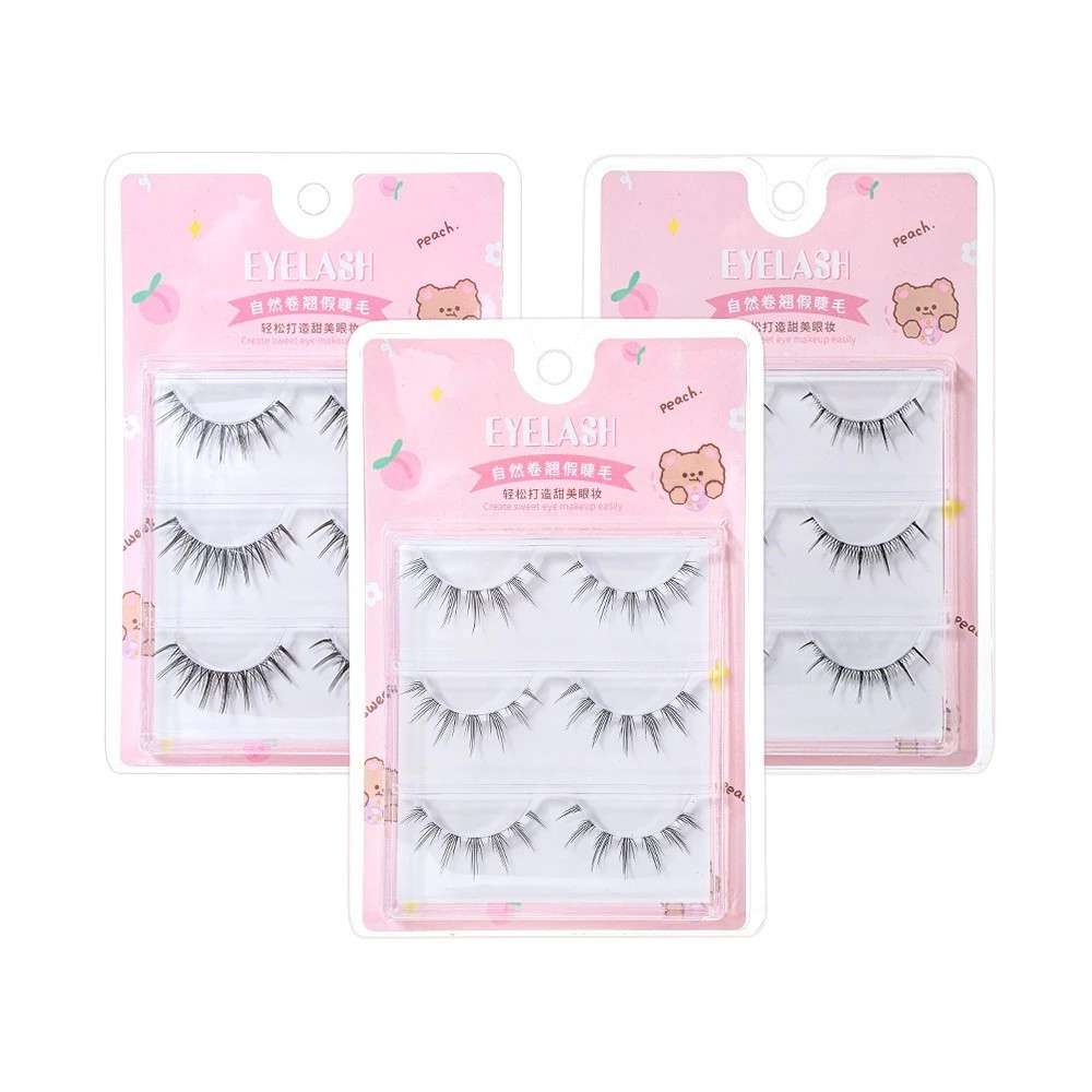 พร้อมส่งค่ะ ขนตาปลอม ขนตาธรรมชาติ ติดง่ายเนียนมาก 6ชิ้น/3คู่ SY901