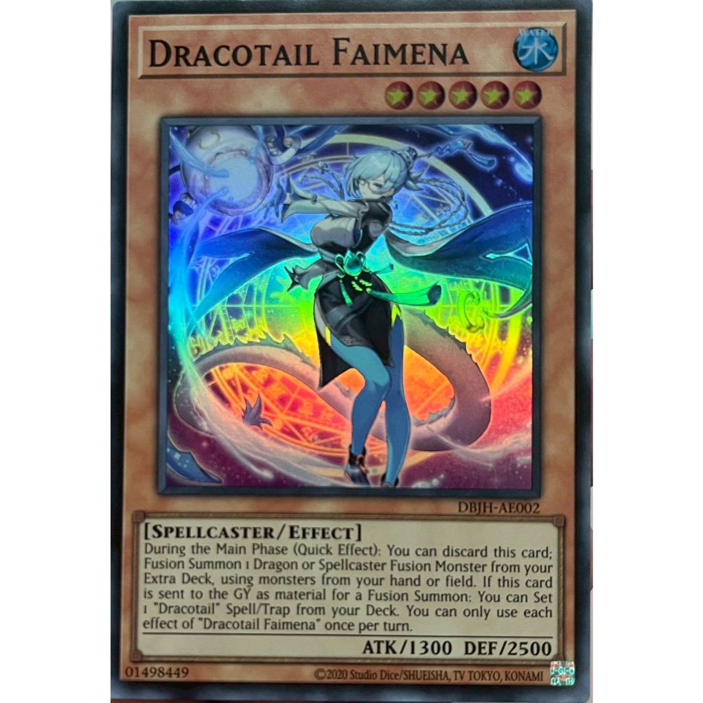 Yugioh Asia-Eng [DBJH-AE002] Dracotail Faimena (Super Rare) การ์ดยูกิแท้ถูกลิขสิทธิ์