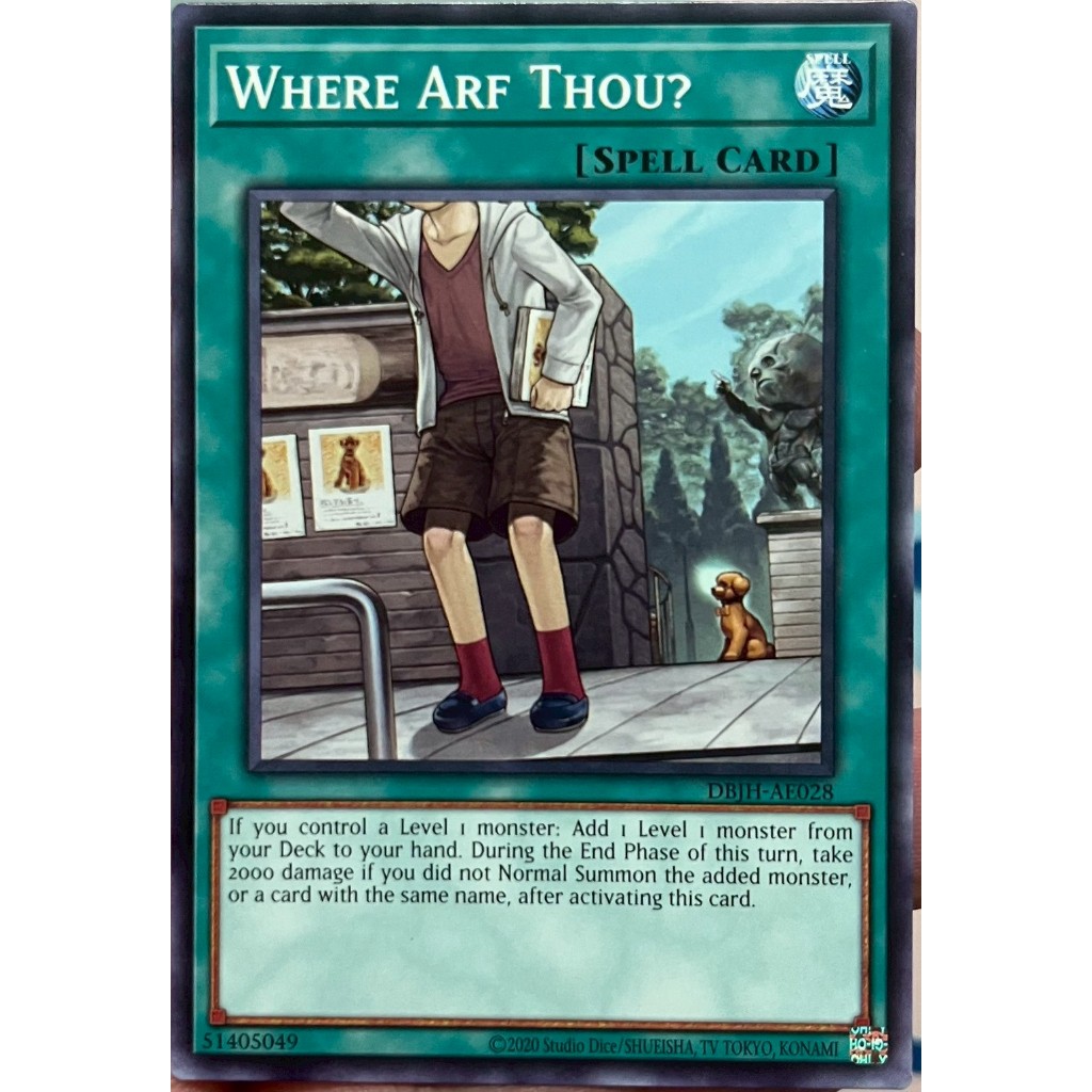 Yugioh Asia-Eng [DBJH-AE028] Where Arf Thou? (Common) การ์ดยูกิแท้ถูกลิขสิทธิ์