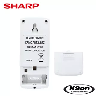 รีโมทแอร์ ชาร์ป อะไหล่แอร์ SHARP Air Conditioner Remote Control รุ่น CRMC-A833JBEZ