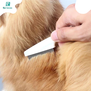 🔥 Pet Record หวีสแตนเลส S/L หวีแปรงแมว-สุนัข หวีซี่ห่าง-ถี่ 2ด้าน กำจัดขนเสีย ขนไม่พันกัน ทนทาน