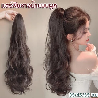 พร้อมส่ง🔥 แฮร์พีชลอนปลาย หางม้า 3 ขนาด 35/45/55 ซม. ลอนคลายๆ กำลังธรรมชาติ