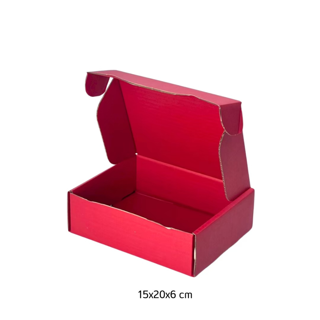 กล่องพัสดุลูกฟูก หูช้างไดคัต ขนาด15x20x6 เซนติเมตรคละสี - รูปที่ 6