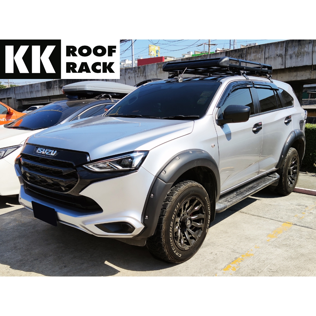 แร็คหลังคา ถาดอลูมิเนียม Isuzu Mu-X เฉพาะรุ่น Active ไม่มีราวหลังคาเท่านั้น ของใหม่ ไม่เจาะหลังคา [H