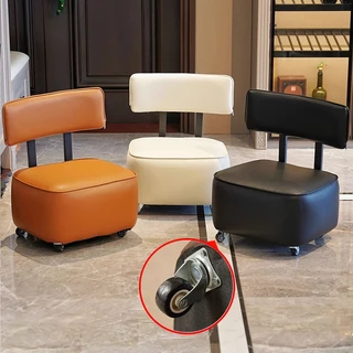 AIEhome เก้าอี้สตูล เก้าอี้จิ๋ว เก้าอี้มินิมอล เก้าอี้ทำเล็บมีล้อเลื่อน รุ่น 2356