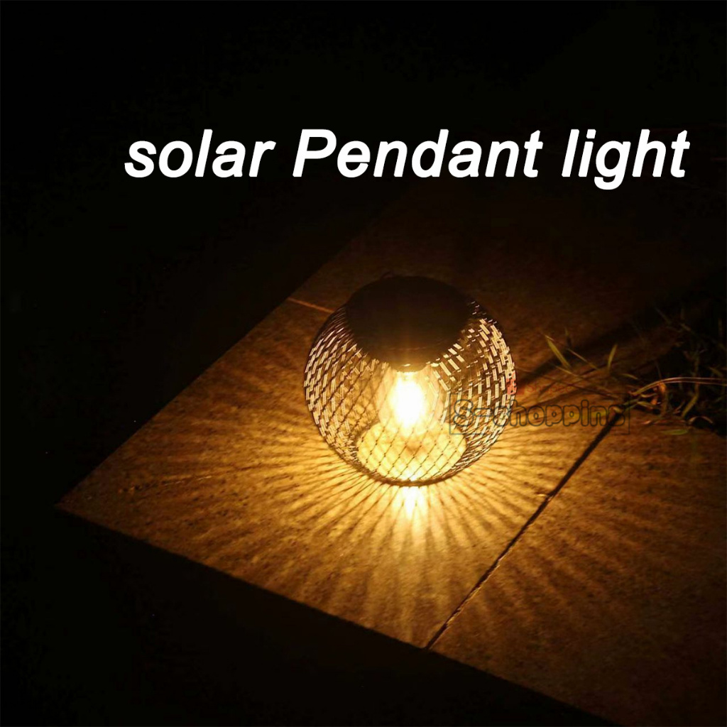 CO-016 ไฟเหลือง ไฟกลางแจ้ง  Solar light 1LED โคมไฟ แขวนหน้าบ้าน   เพิ่มความสวยงาม